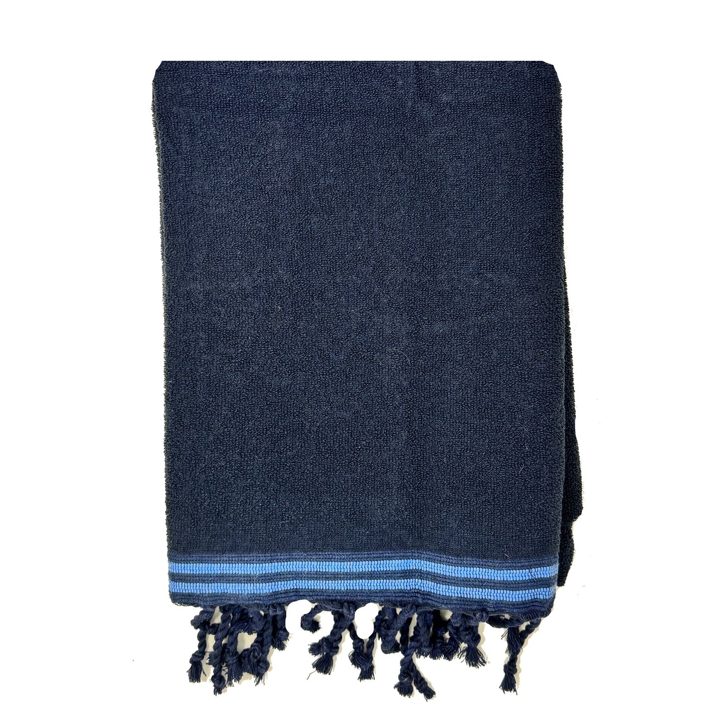 COTTON SPA TOWEL | NAVY + ROYAL BLUE + CREAM | BEJA STYLE