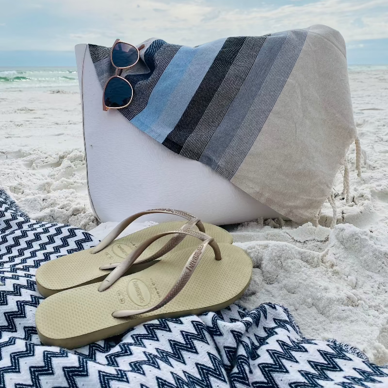 COTTON SPA TOWEL | ROSE+BLUE+KHAKI | MAHDIA STYLE