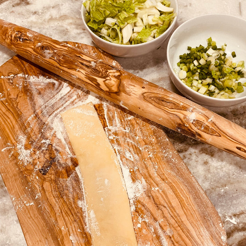 OLIVE WOOD ROLLING PIN - TRADITIONAL