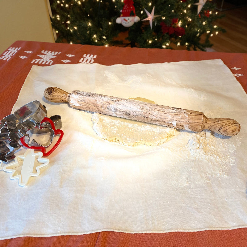 OLIVE WOOD ROLLING PIN - TRADITIONAL
