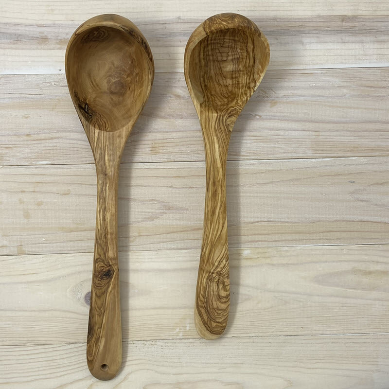 OLIVE WOOD UTENSIL SERVING LADLES