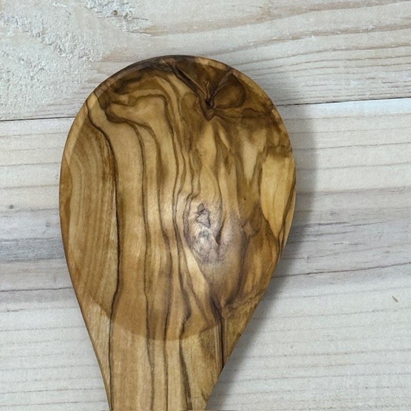 OLIVE WOOD UTENSIL COOKING SPOON - FLAT HANDLE