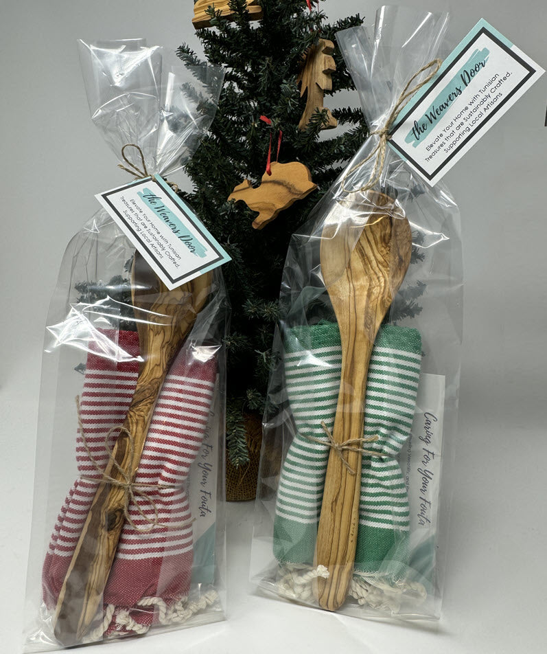 OLIVE WOOD UTENSIL COOKING SPOON - FLAT HANDLE