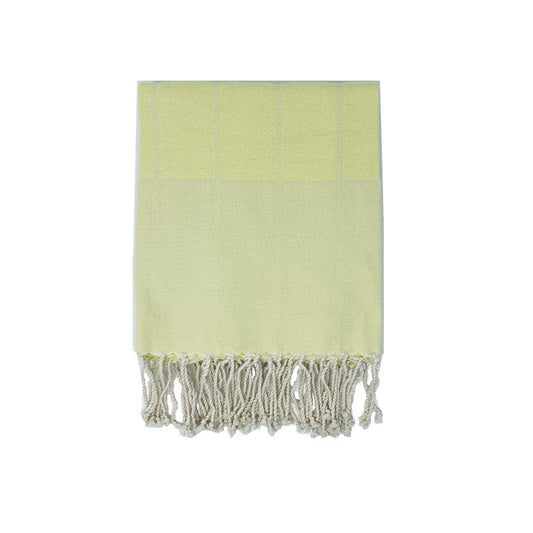 COTTON | SPA TOWEL | THROW | BLANKET | LEMON YELLOW TEXTURED | FOUTA TOWEL