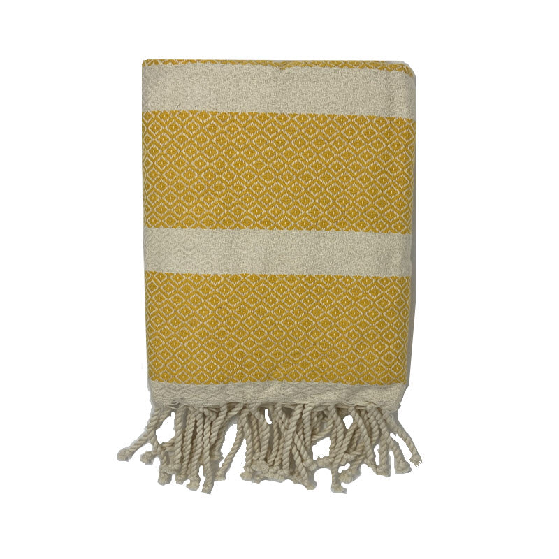 Yellow and Cream Tunisian Fouta Towel Gift