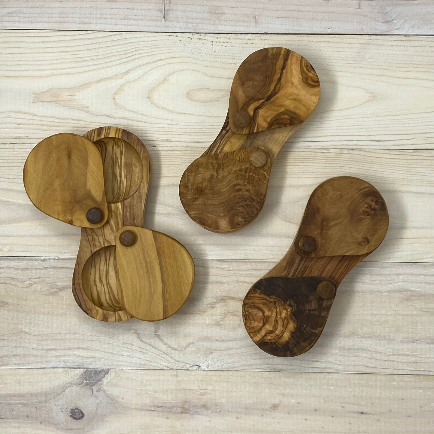 Olive wood spice keeper