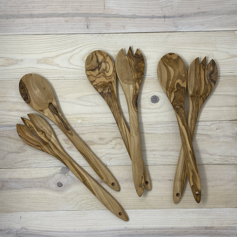 Olive Wood Serving Set Artisan Made