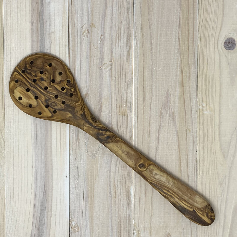 OLIVE WOOD SLOTTED SPOON UTENSIL
