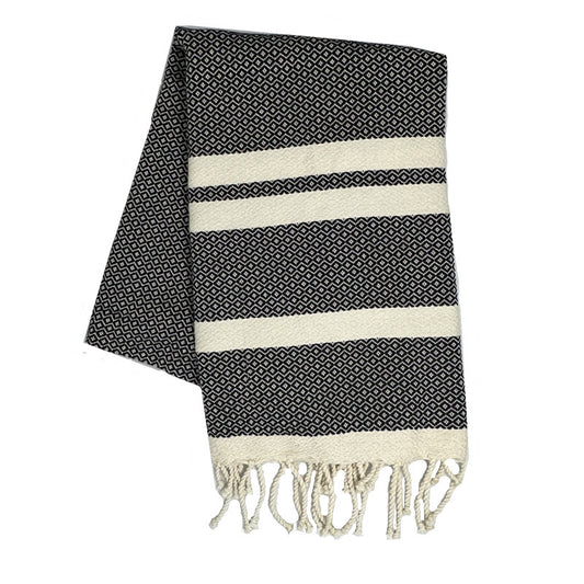 Oasis Diamond Fouta – Charcoal