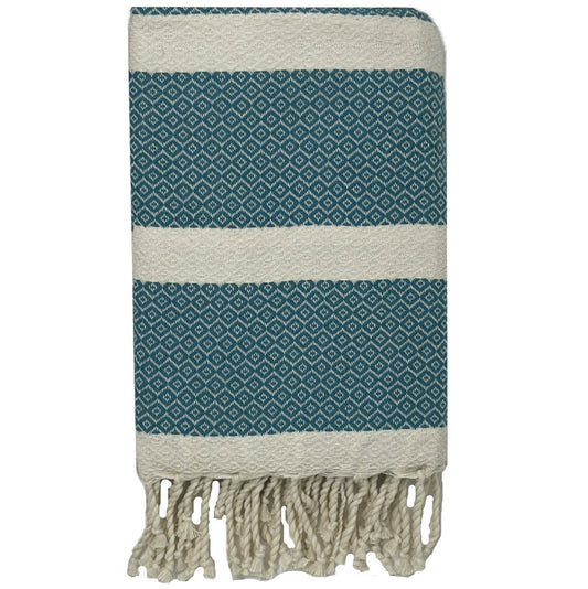 COTTON SPA TOWEL | BLUE-GREEN | TOZEUR STYLE