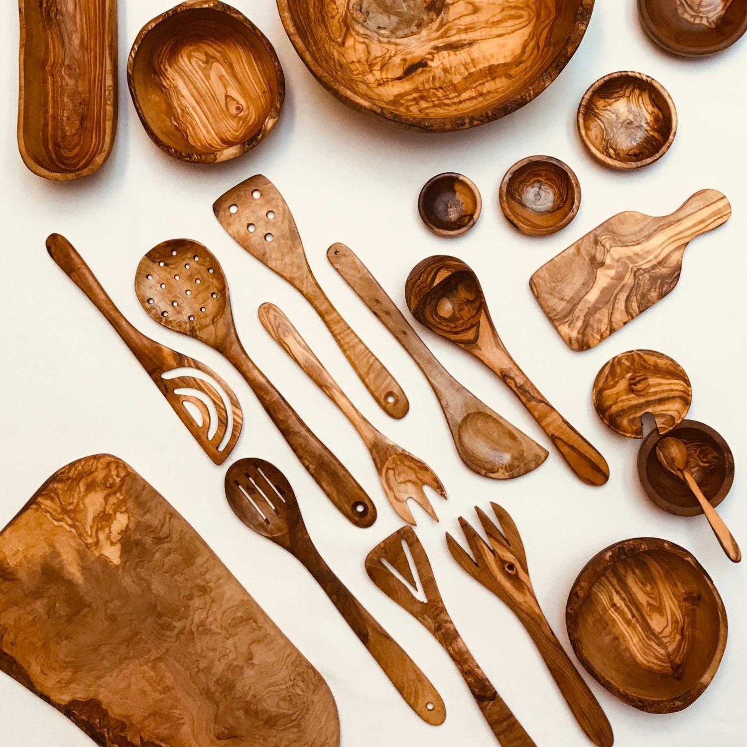 Olive Wood Kitchen Utensils & Boards