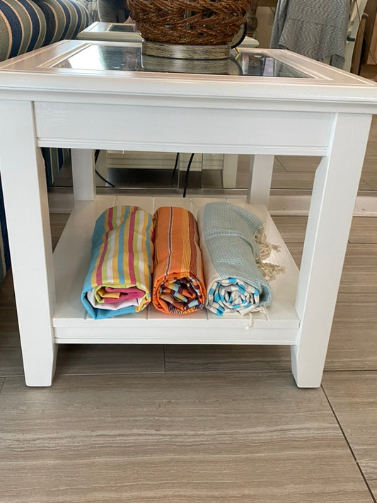 COTTON SPA TOWEL | GREY + MINT | EL JEM STYLE