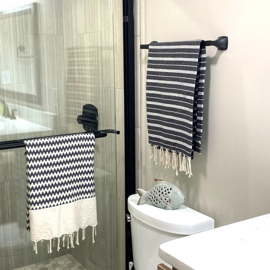 COTTON SPA TOWEL | RED + KHAKI | BEJA STYLE