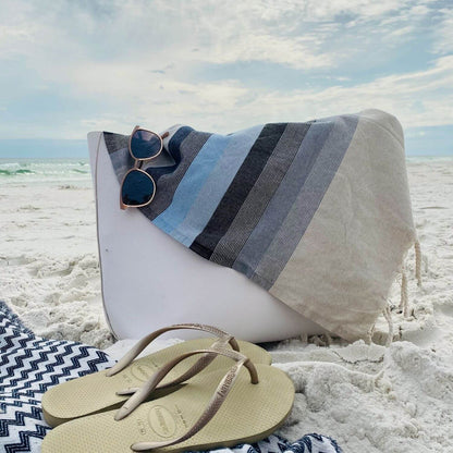 Medina Stripe Fouta – Sky Blue