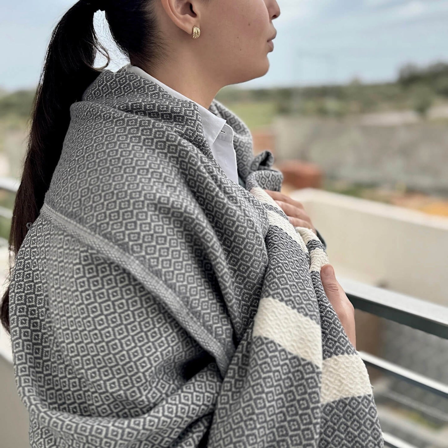 Oasis Diamond Fouta – Slate