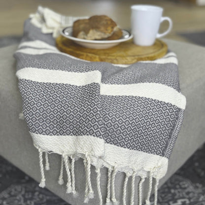 Oasis Diamond Fouta – Slate