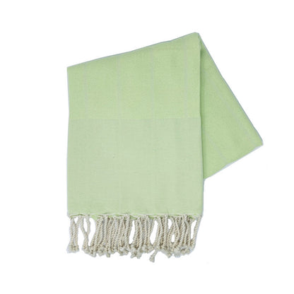 COTTON | SPA TOWEL | THROW | BLANKET | LEMON-LIME – TEXTURED | FOUTA TOWEL