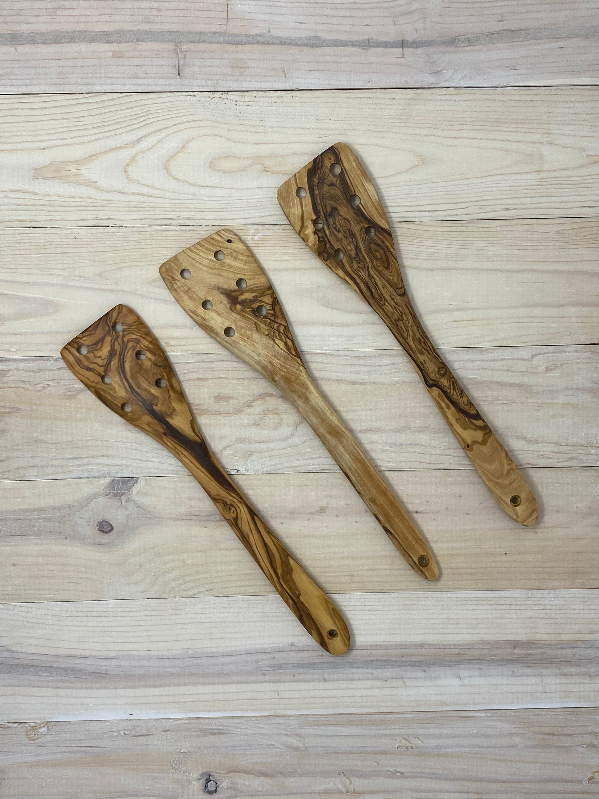 Olive Wood Slotted Spatula