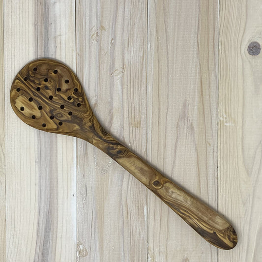 OLIVE WOOD SLOTTED SPOON UTENSIL
