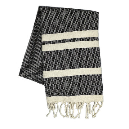 COTTON SPA TOWEL | BLACK | TOZEUR STYLE